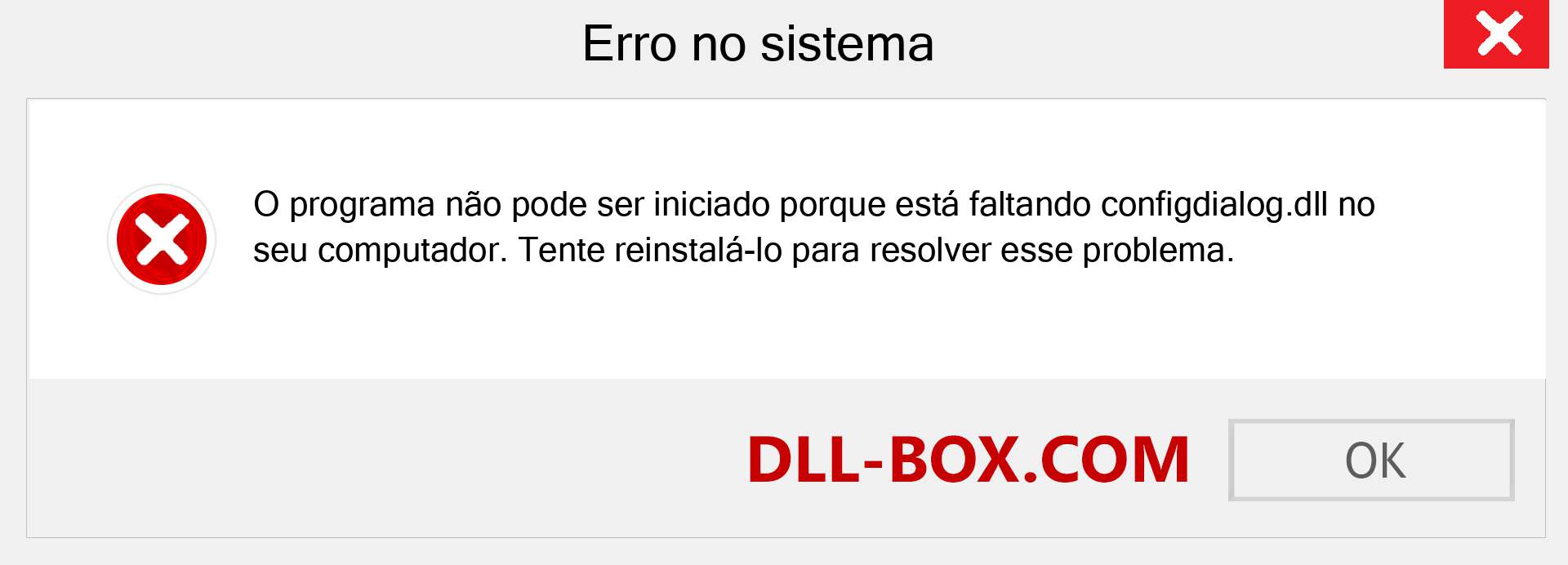 Arquivo configdialog.dll ausente ?. Download para Windows 7, 8, 10 - Correção de erro ausente configdialog dll no Windows, fotos, imagens